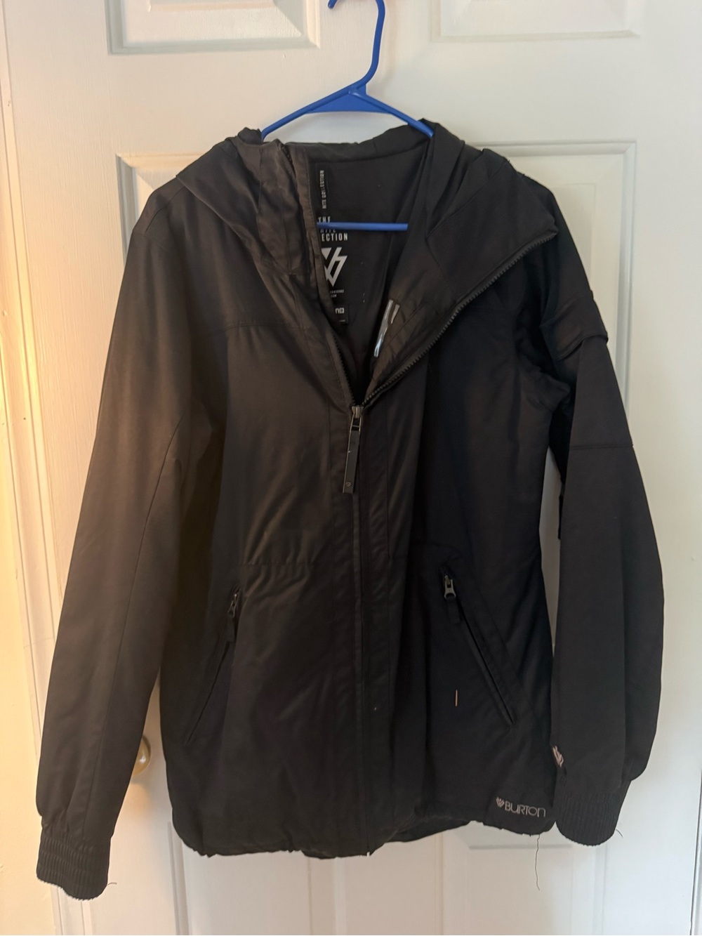 Burton The White Collection Black Hooded Ski Jacket